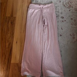 Pink Wide-Leg low rise Lounge Pants